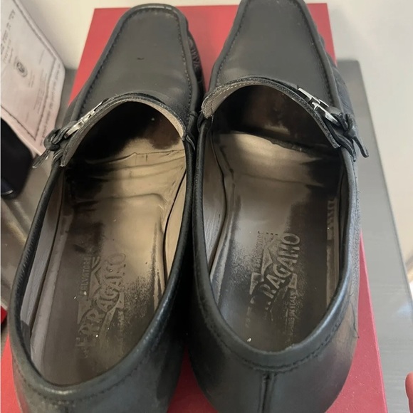 Men\'s SALVATORE FERRAGAMO \'Bravo\' Black Leather Loafers Size US 11 E main image 4